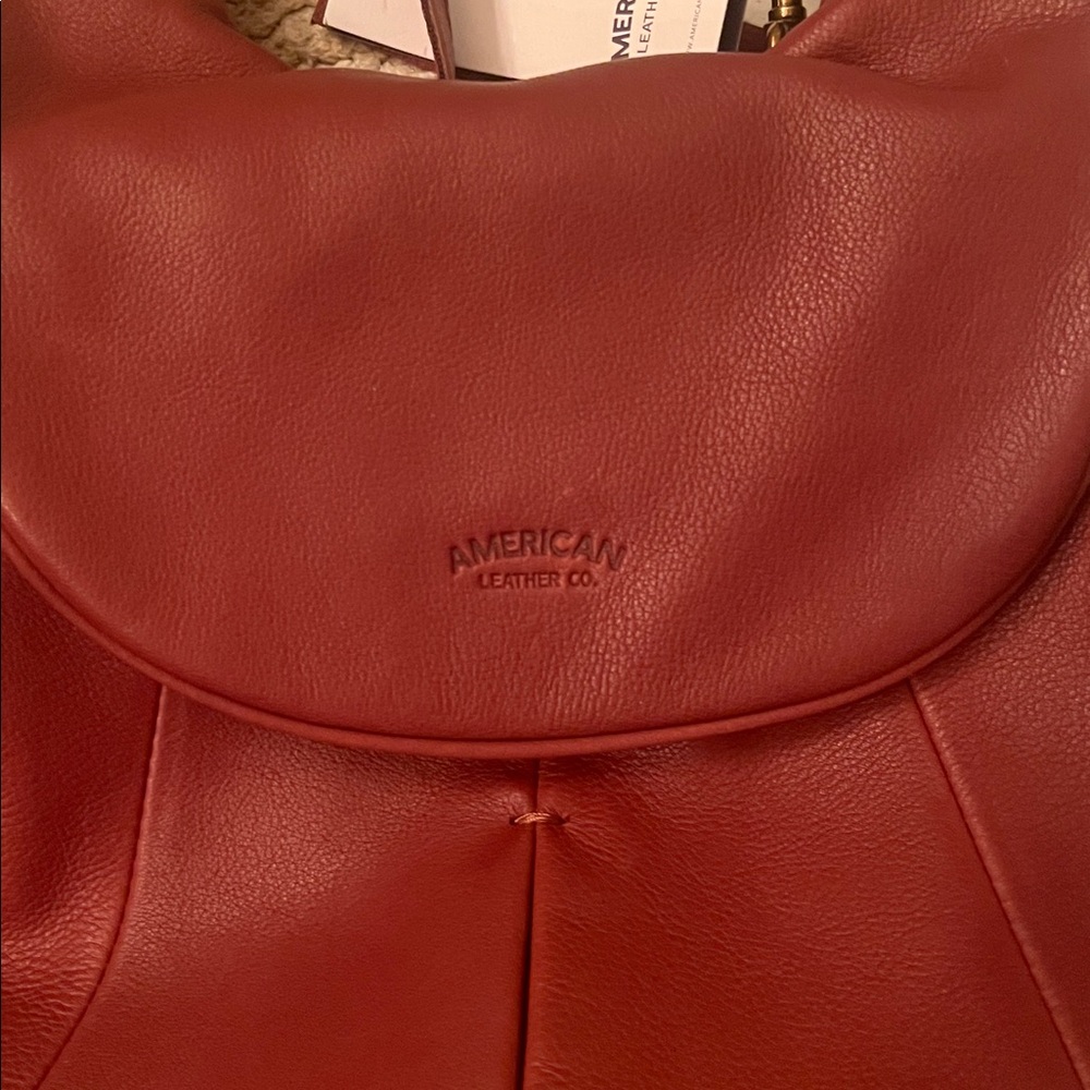NWT American leather Co Leather Catalina convertible backpack Brown cognac Bag - Picture 14 of 16